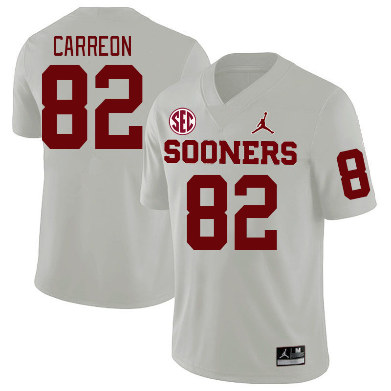 #82 Ivan Carreon Oklahoma Sooners 2024 SEC Conference College Football Jerseys-White